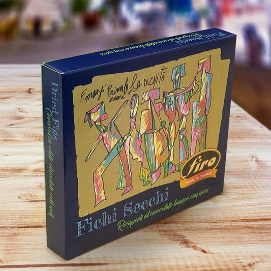 Fichi Secchi con Noci Ricoperti al Cioccolato BIANCO gr. 250