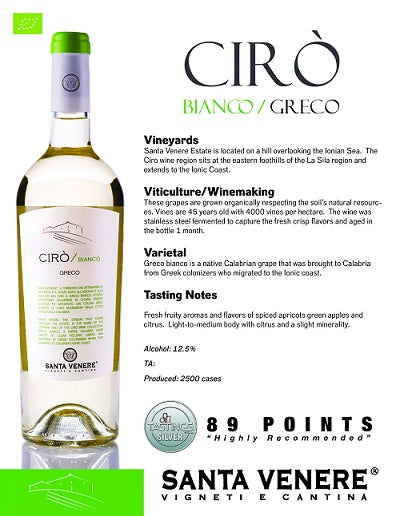 Cantina Santa Venere CIRO' Bianco DOP