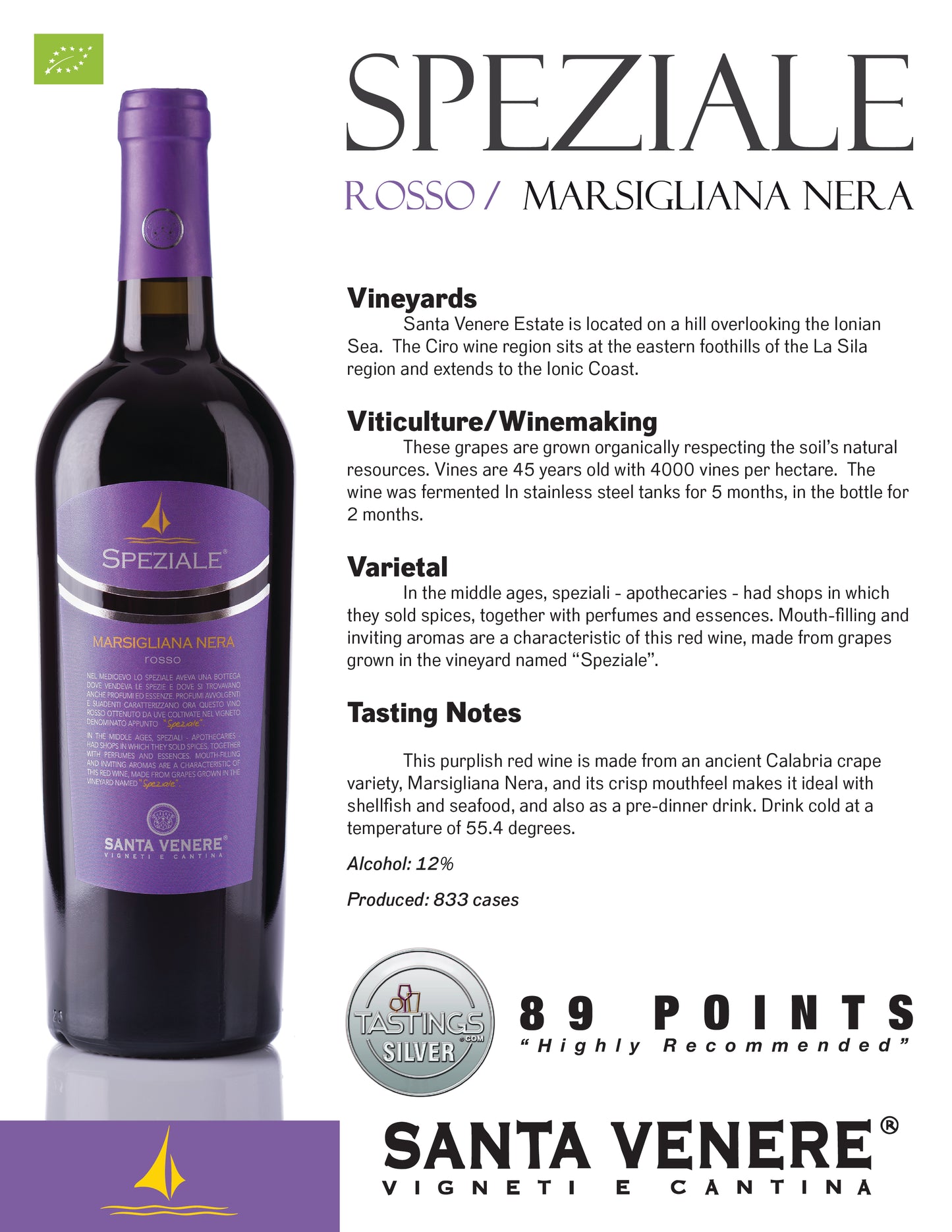 Cantina Santa Venere SPEZIALE Rosso IGP 2021