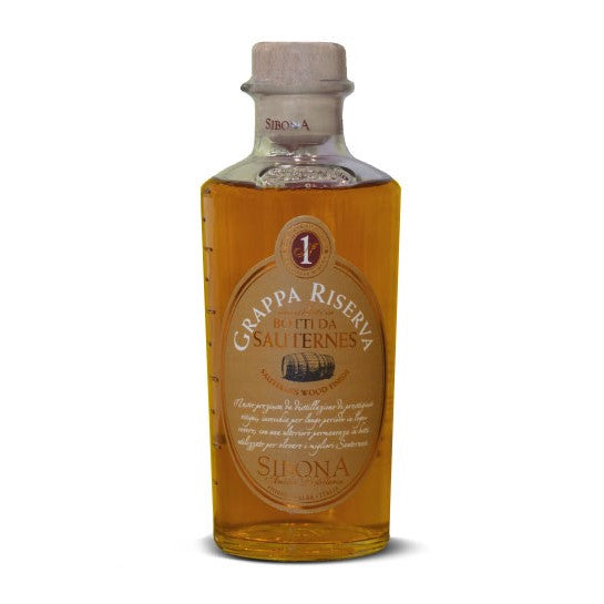 Distilleria Sibona Grappa Riserva in botti da Sauternes marcelloitalianfood