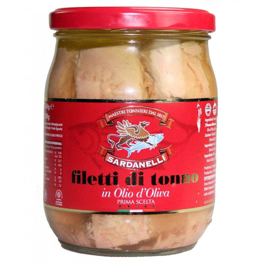 Tonno Sardanelli Filetti di Tonno all'olio di oliva marcelloitalianfood