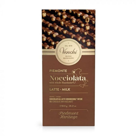 Maxi Tavoletta Venchi nocciolato latte 800g