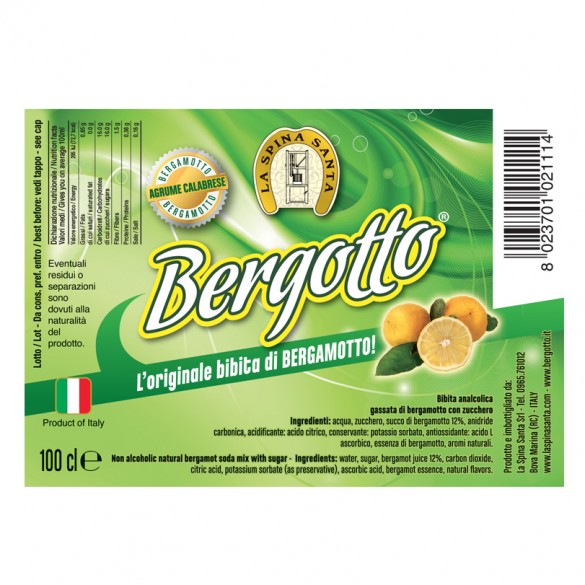 La Spina Santa - BERGOTTO - Bibita Gassata al Bergamotto - 1 L