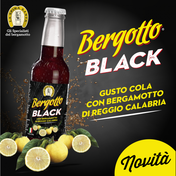 La Spina Santa - BERGOTTO  BLACK - Bibita Gassata Cola al Bergamotto - 20 cl