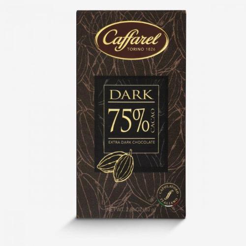 CAFFAREL tavoletta extra-fondente 75% cacao 80 g marcelloitalianfood